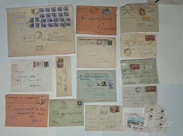 lotto buste con francobolli regno e Repubblica 