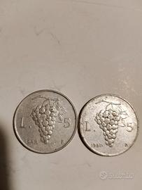 monete da lire 5 uva
