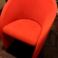 2 poltrone rosse design moderno 