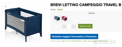 Lettino da campeggio Brevi