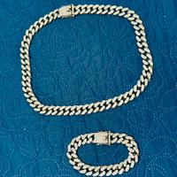 Set Hip Hop collana 50cm + bracciale 20cm Zirconi