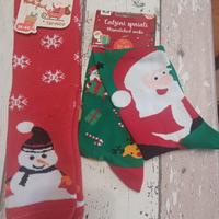 Set 2 paia di calze natalizie antiscovolo/spaiate