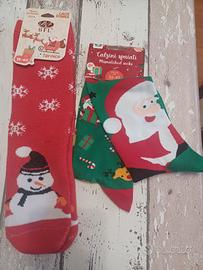 Set 2 paia di calze natalizie antiscovolo/spaiate