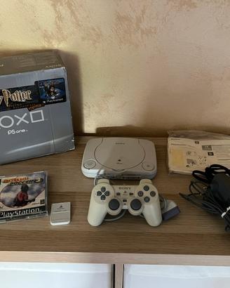 Ps one con scatola Harry Potter+accessori e gioco