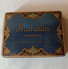 scatola portasigarette vintage in latta Mahalla
