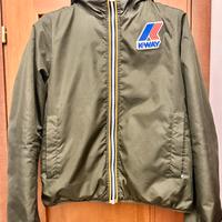 Giacca k-way verde militare