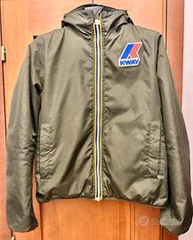 Giacca k-way verde militare