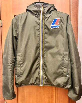 Giacca k-way verde militare