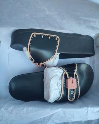 Zoccoli Scholl pescura moon wedge MAI USATI