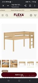 letto rialzato FLEXA bambino con casetta. giochi