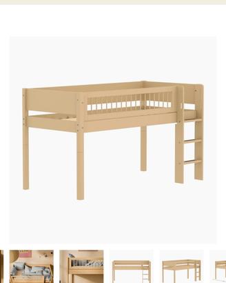 letto rialzato FLEXA bambino con casetta. giochi