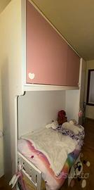 Armadio a ponte con letto bambina/o