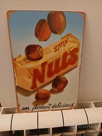 Cartello Metallico Vintage style NUTS
