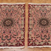 2 TAPPETI PERSIANI TABRIZ 60 RAJ  SCENDILETTO