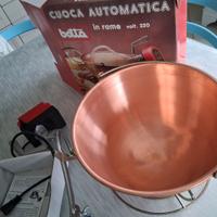 Pentola in rame per polenta con motore