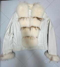 Giacca Bianca in Pelle