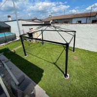 Gazebo completo di zanzariere e telo 4x3 metri.