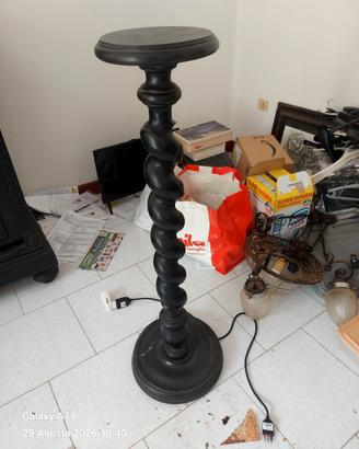 colonna a torciglione o ( salononica ) in legno 