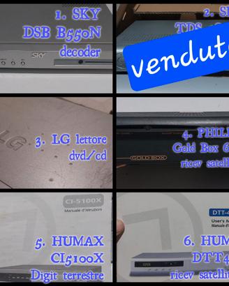 Ricevitore decoder lettore dvd cd