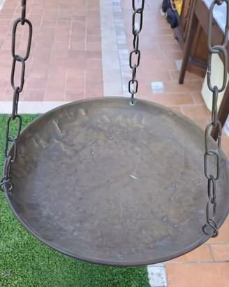 Bilancia da 15kg con piatto, peso e ganci