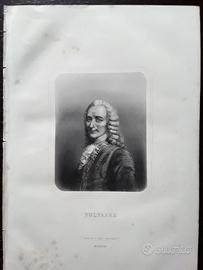 Stampa antica di Voltaire 