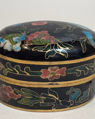 Scatolina cinese vintage cloisonné smaltata