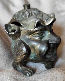 Incensiere satiro in bronzo 