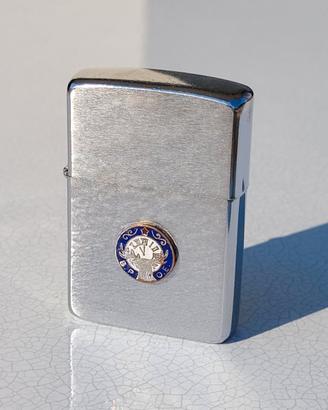 ZIPPO ORIGINALE B.P.O.E 1987 CROMATO STEMMA LOGGIA