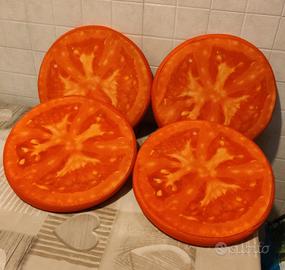 Cuscini rotondi fetta di pomodoro