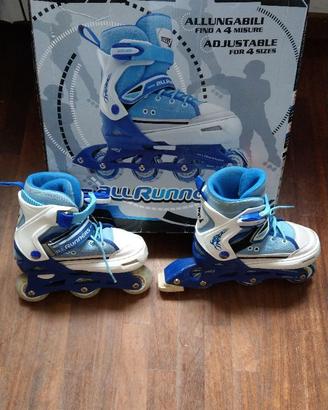 Pattini in linea a rotelle - bambino bimbo gioco