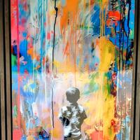 Quadro street art su vetro acrilico