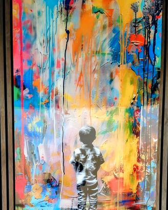 Quadro street art su vetro acrilico