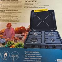 Piano cottura 4 fuochi a gas per campeggio