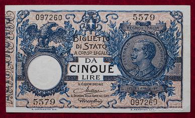 Banconota 5 Lire 1922