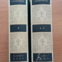 Giacomo Leopardi Poesie Prose UTET vol. 1 vol. 2
