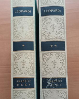 Giacomo Leopardi Poesie Prose UTET vol. 1 vol. 2