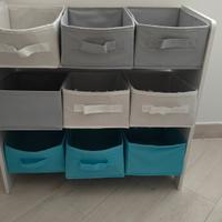 scaffale bambini portaoggetti organizzatore 