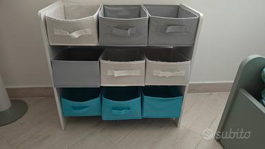 scaffale bambini portaoggetti organizzatore 