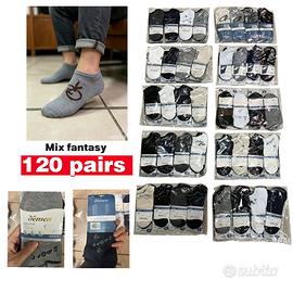 Lotto 120 paia calze uomo fantasmino 40-46