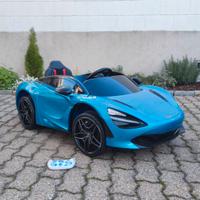 Auto elettrica bambini McLaren 720s Azzurra