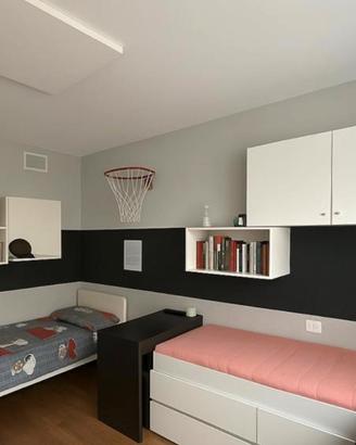Lampadario quadrato in legno 80x80 con led