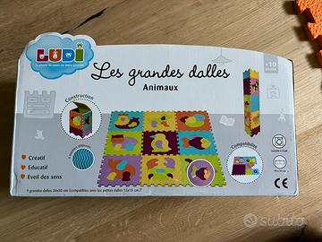 Tappeto gioco con animali in schiuma