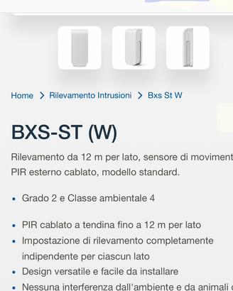 SENSORI DI MOVIMENTO PIR per esterni