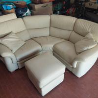 Divano angolare in pelle 3 posti