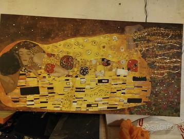 Klimt il bacio  riproduzione in tela a Bologna