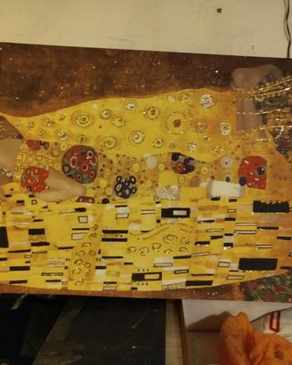 Klimt il bacio  riproduzione in tela a Bologna