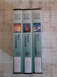3 vhs della serie "meraviglie naturali d'Europa"