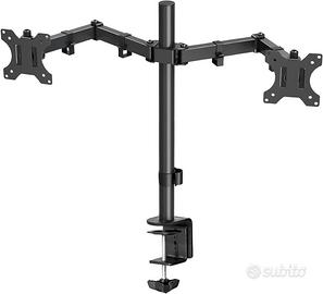 Supporto Doppio Monitor Amazon Basics - Acciaio