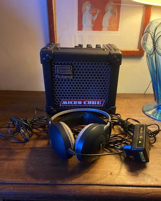 Amplificatore Roland Micro CUBE + Cuffie AKG K77