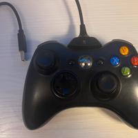 CONTROLLER XBOX 360 MICROSOFT NERO CON CAVO